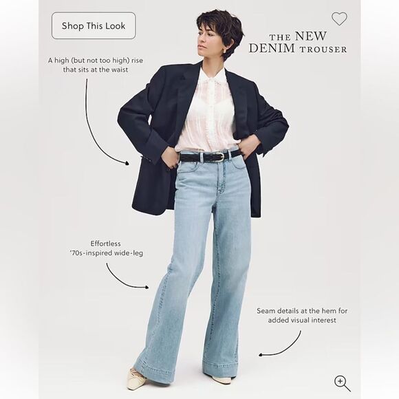 NWT J CREW PETITE New high-rise denim trouser jean in Synniva “light” Wash - Picture 5 of 10